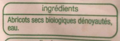 Abricots Moelleux Bio - Ingredients