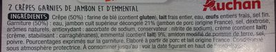 2 Crêpes Jambon Emmental - Ingredients - fr