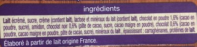 Dessert à Boire au Chocolat - Ingredients - fr