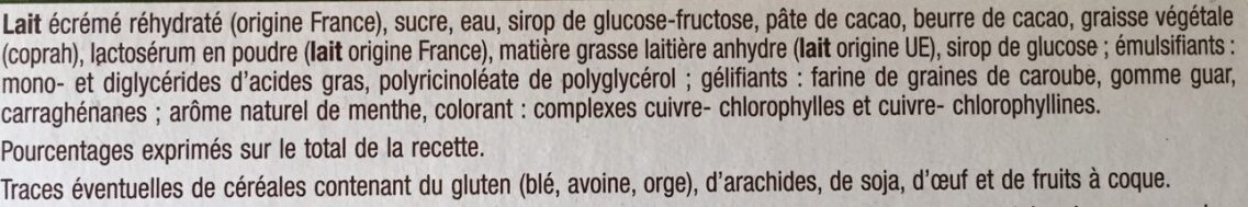 DOUBLE Glace menthe - Ingredients - fr