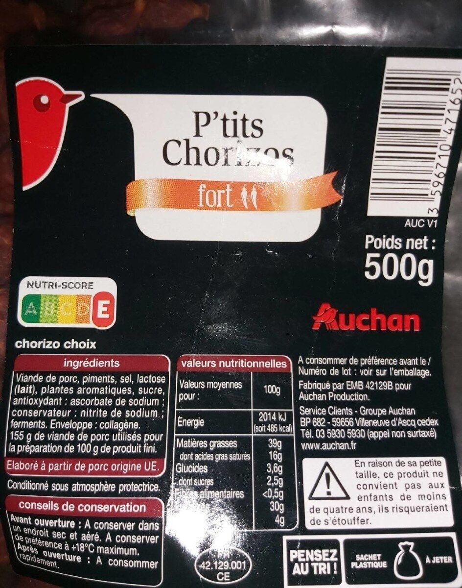 P'tits Chorizos fort - Product - fr