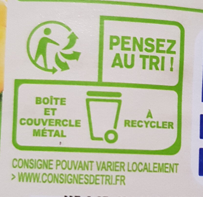 Maïs doux - Recycling instructions and/or packaging information - fr