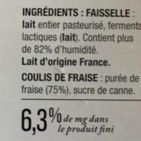 Faisselles des Limousins au coulis de fraise - Ingredients - fr