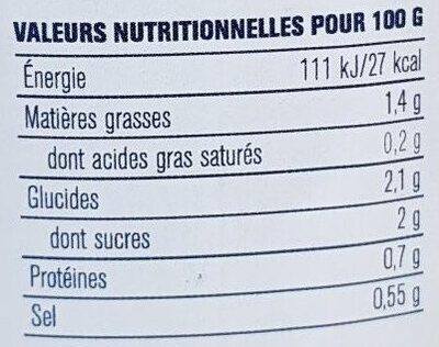 Soupe froide "La Rouge" - Nutrition facts