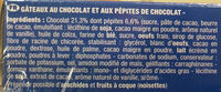 Brossard - lot 2 mini brownie chocolat pepites x8 - Ingredients - fr