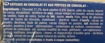 Brossard - lot 2 mini brownie chocolat pepites x8 - Ingredients - fr