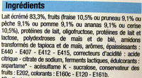 Yaourts aux fruits (0 % MG) 8 pots - Ingredients - fr