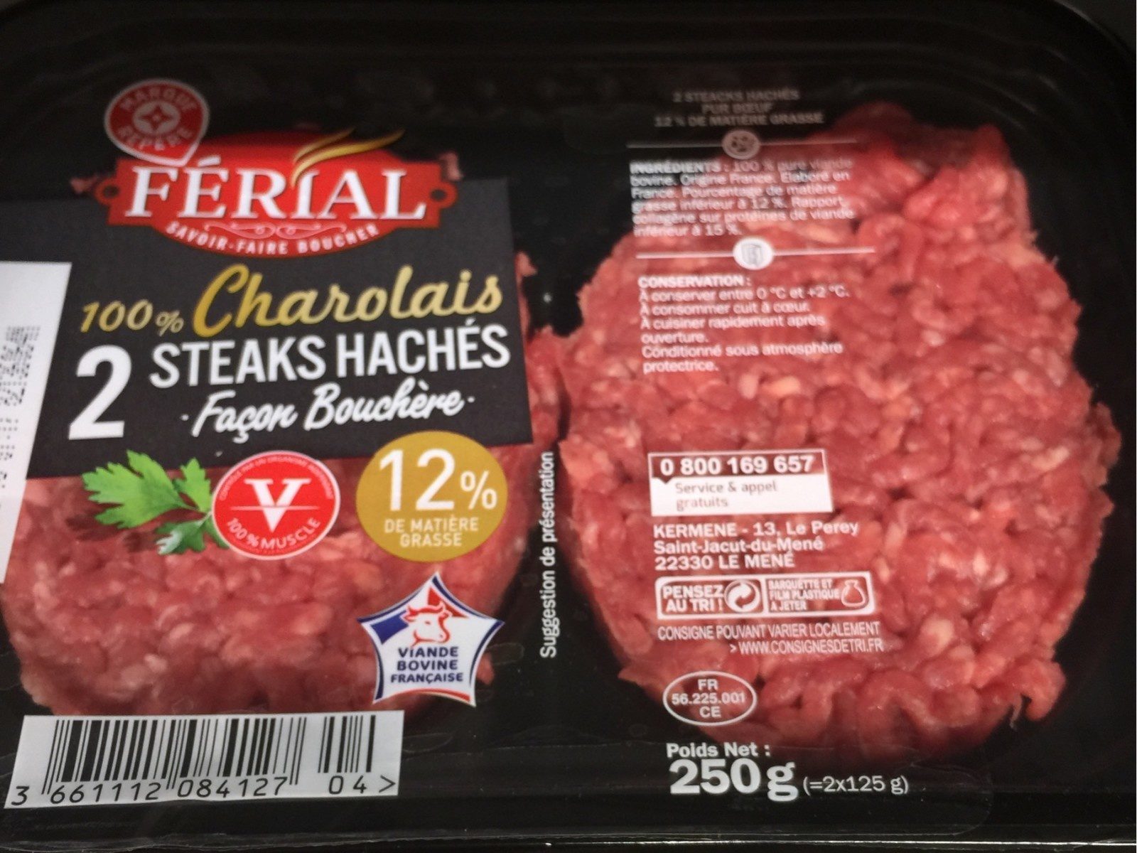 Steaks hachés 100% Charolais façon bouchère - Product - fr