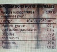 Chipolatas aux herbes sans antibiotiques et sans OGM x 6 - Nutrition facts - fr