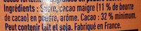 Grand Arôme 32% de Cacao - Ingredients - fr