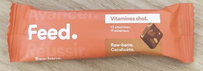 Raw barre cacahuète. Vitamines shot. - Product - fr