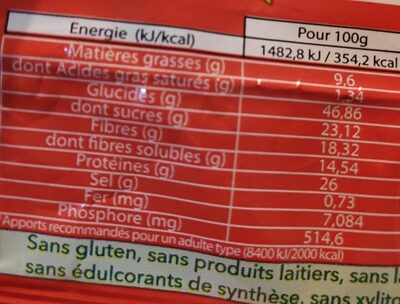 Barre protéinée Fruits rouges - Nutrition facts