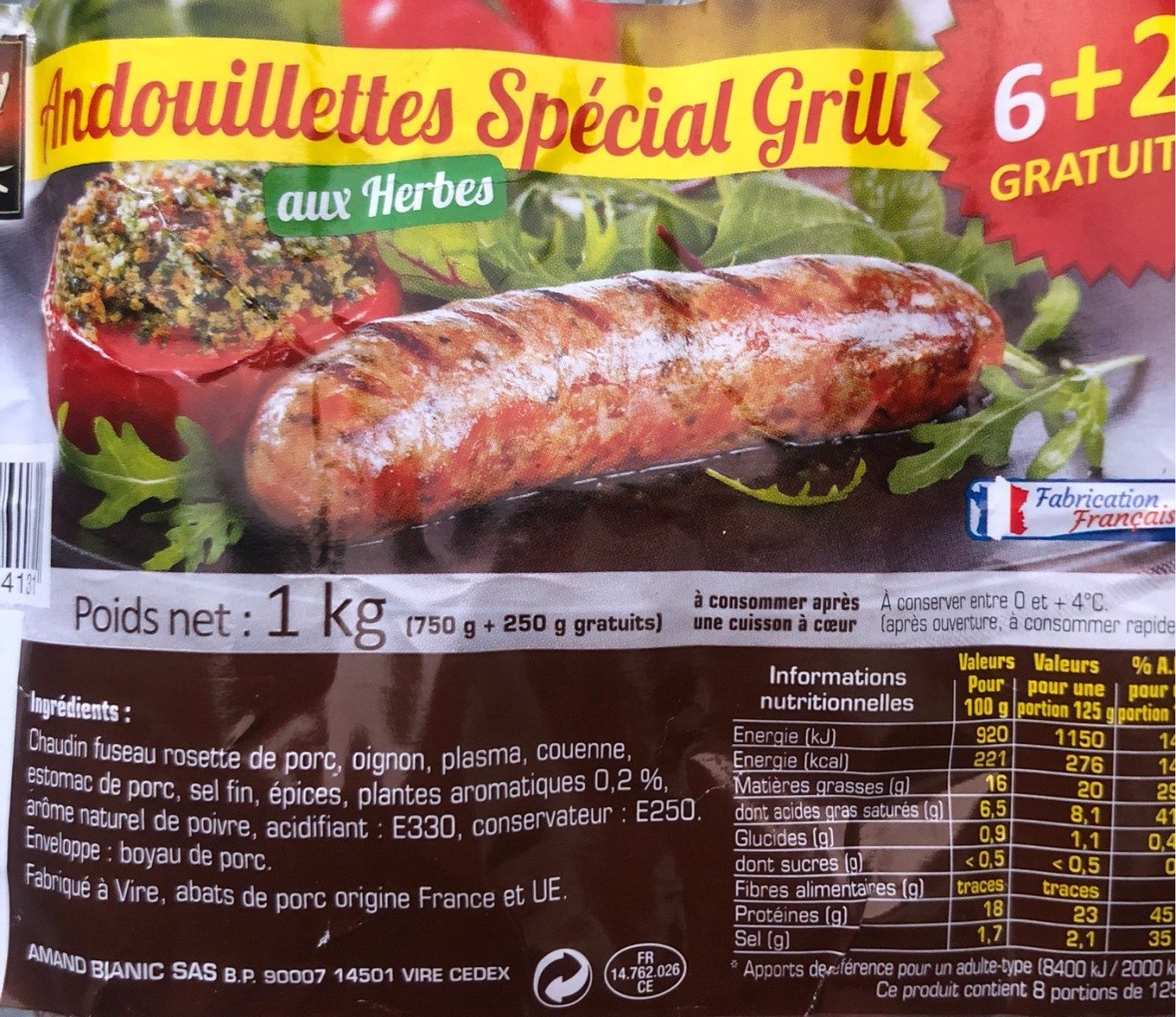 Andouillettes special grill - Product - fr