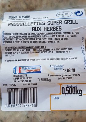 Andouillette Aux Herbes X4 - Ingredients - fr
