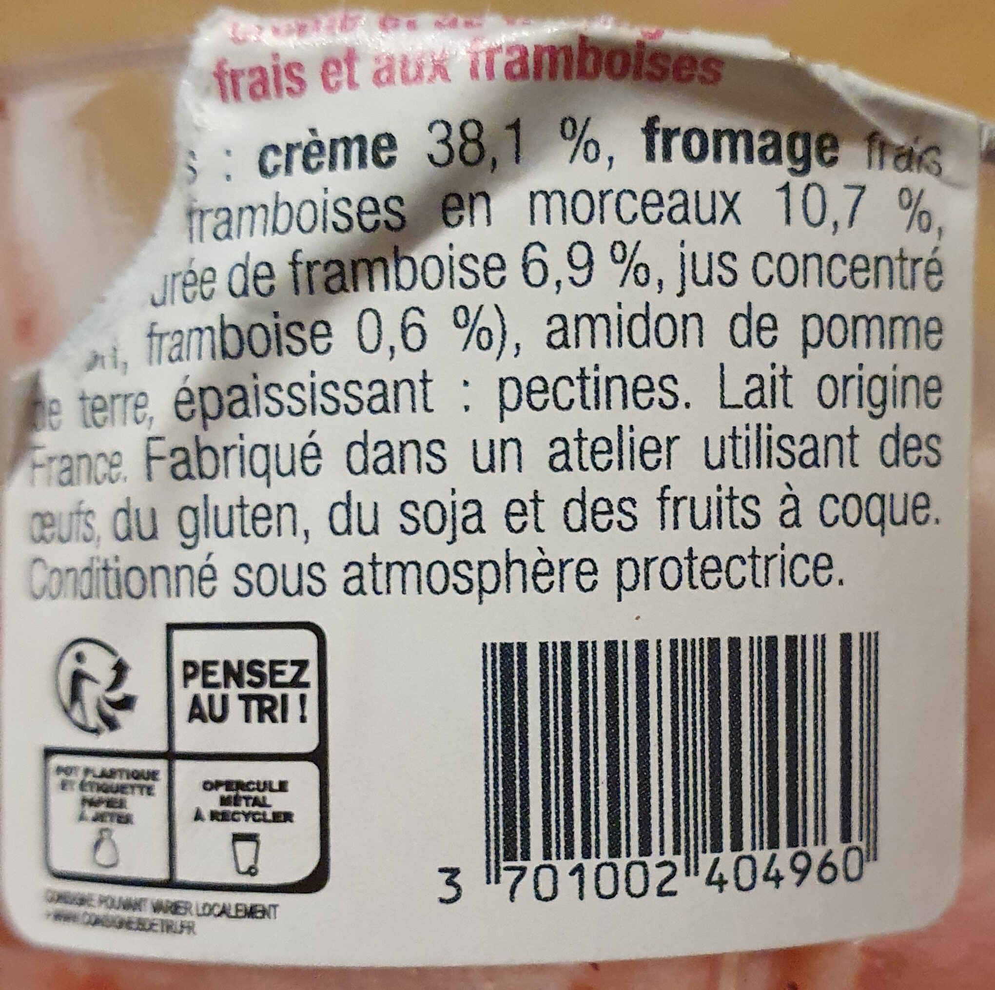 Fontainebleau - Ingredients - fr