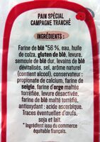 Tartines spécial campagne - Ingredients - fr
