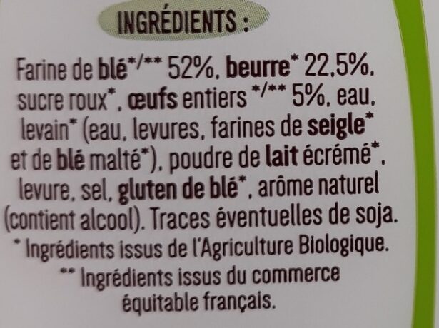 Croissants pur beurre - Ingredients - fr