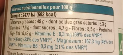 Beurre bio de cacahuètes - Nutrition facts - fr