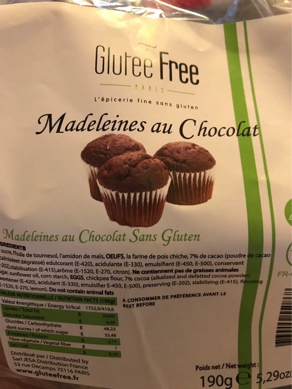 Madeleines au chocolat - Product - fr