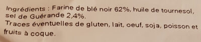 Chips de galettes au sel de Guérande - Ingredients