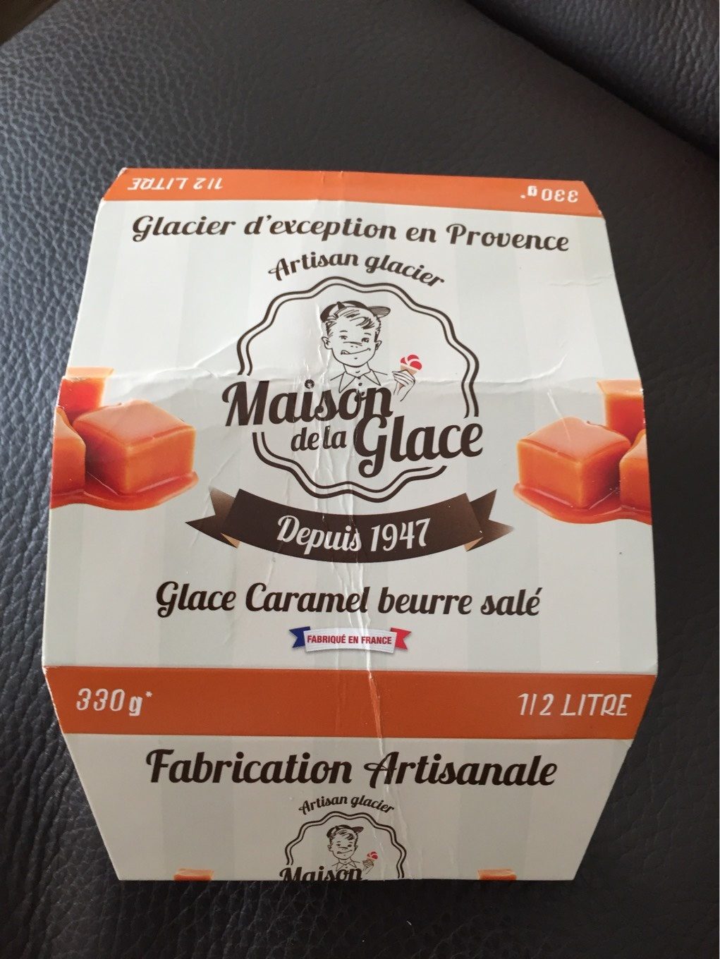 Glace artisanale caramel au beurre sale - Product - fr
