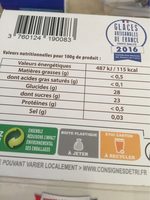 Sorbet melon - Nutrition facts - fr