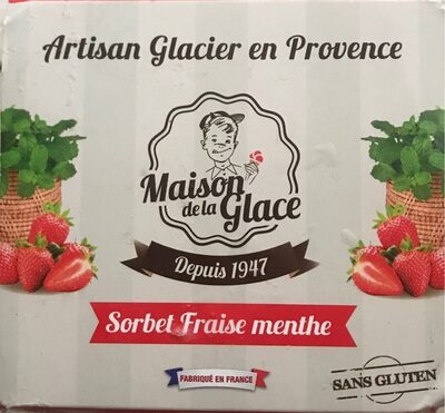 Sorbet fraise menthe MG Artisan Glacier en provence - Product - fr