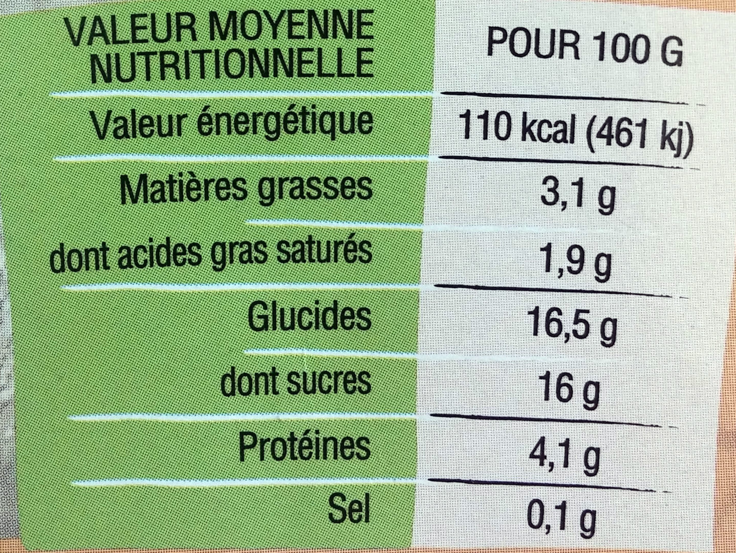 Yaourt au lait entier Orange Ananas et sa galette bretonne - Nutrition facts - fr