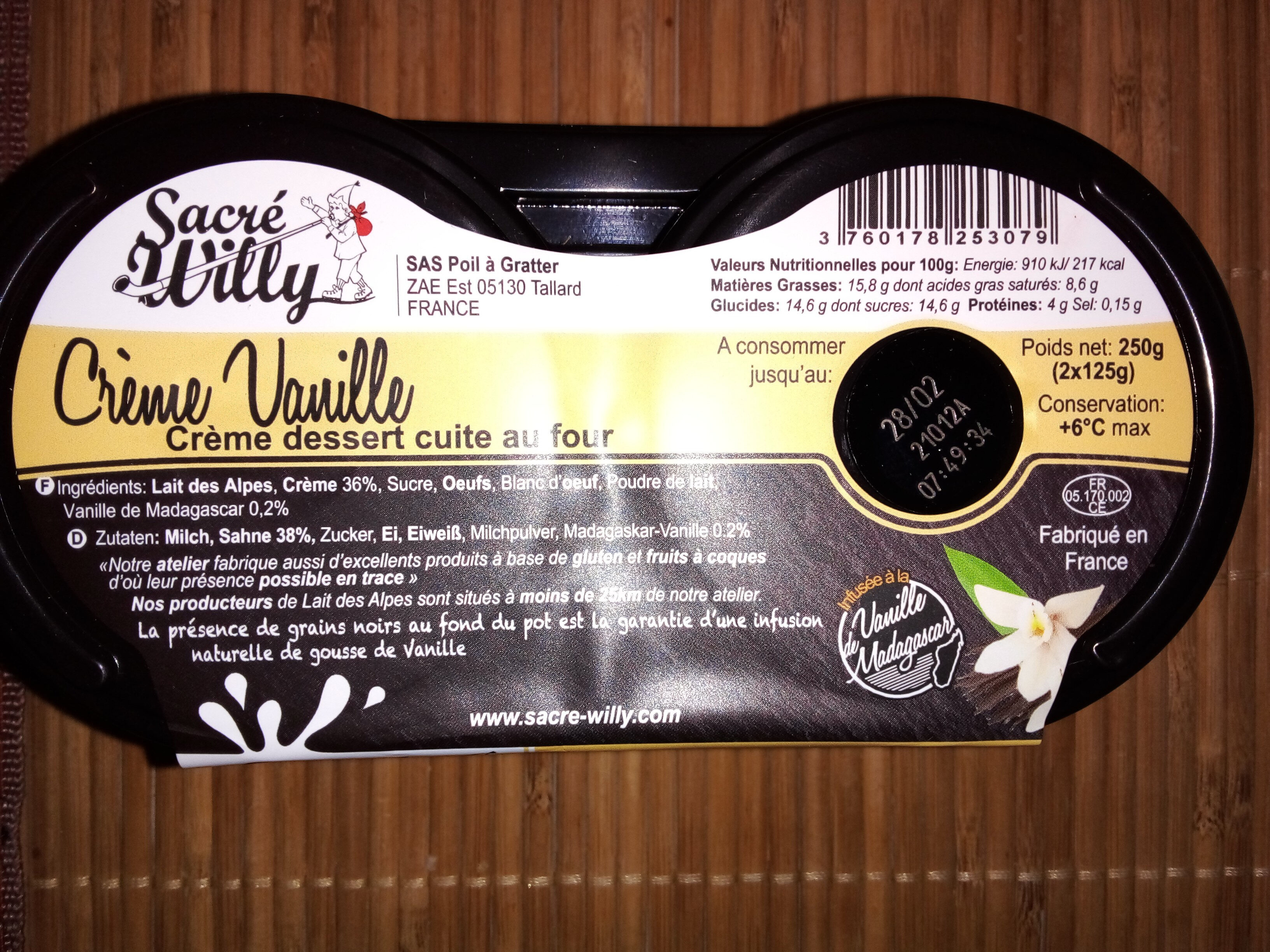 Crème vanille - Product - fr