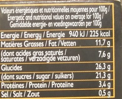Crème glacée caramel au beurre salé - Nutrition facts - fr