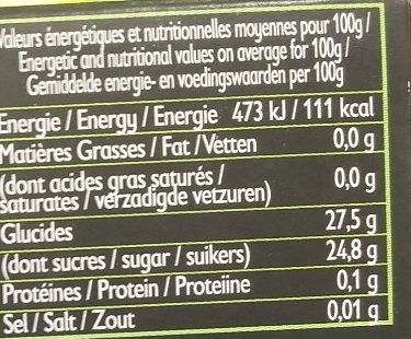 Sorbet Citron Vert - Nutrition facts - fr