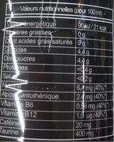 Energy Drink - Nutrition facts - fr
