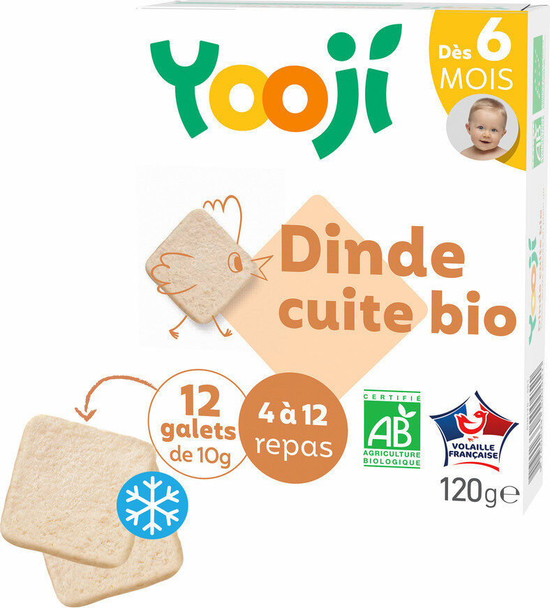 Hachés de dinde bio cuite et surgelée pour bébé dès 6 mois - Product - fr