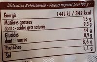 Brioche artisanale de Normandie nature - Nutrition facts - fr