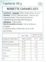 Noisette Caramelisée - Nutrition facts - fr