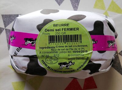 Beurre demi sel fermier - Product - fr