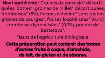 Granola Fraise-Framboise - Ingredients - fr