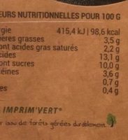 Yaourts à la cerise - Nutrition facts - fr