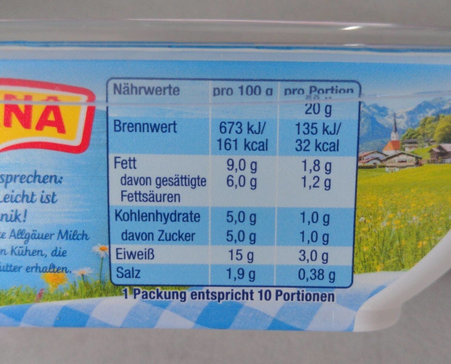 Cremig Leicht mit Allgäuer Milch - Nutrition facts - en