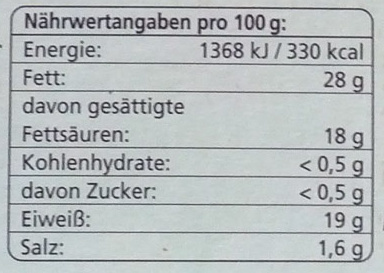 Grillkäse Cremig-mild - Nutrition facts - de