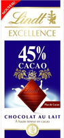 Chocolat au lait 45% cacao - Product - fr