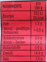 Finesse Mageres Hähnchenfleisch mit Tomate und Basilikum - Nutrition facts - de