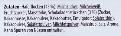 Porridge Hafermahlzeit Schoko - Ingredients