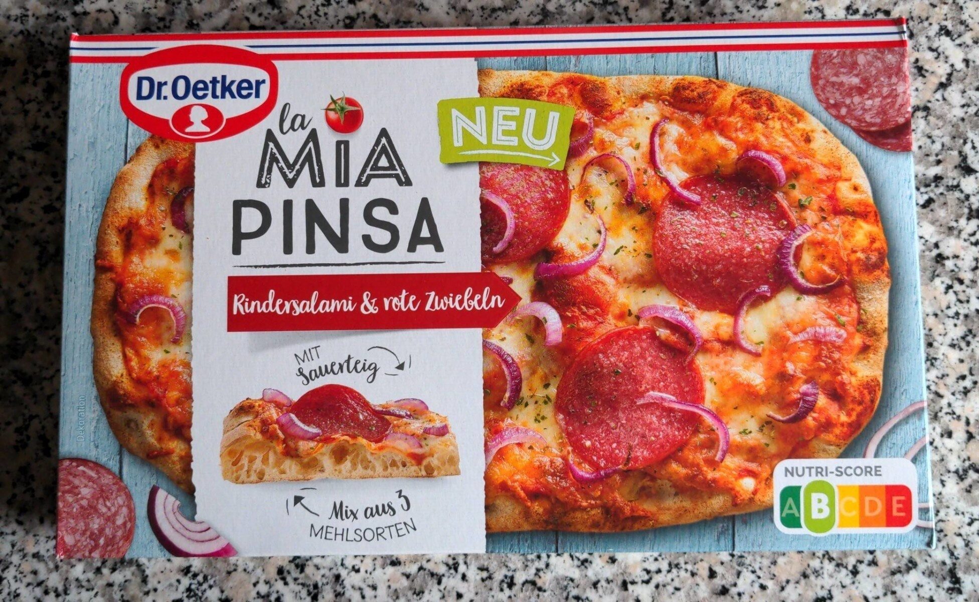 La Mia Pinsa Rindersalami und rote Zwiebeln - Product - de