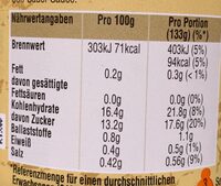 Süß-Sauer extra Gemüse Sauce - Nutrition facts - de