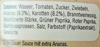 Konserve - Sauce - Süß-Sauer Extra Ananas Sauce - Ingredients - de