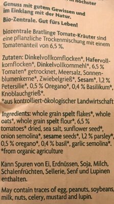 Bratlinge, Tomate Kräuter - Ingredients - fr