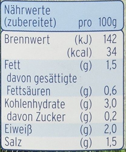 Bayrische Leberknödelsuppe - Nutrition facts - de
