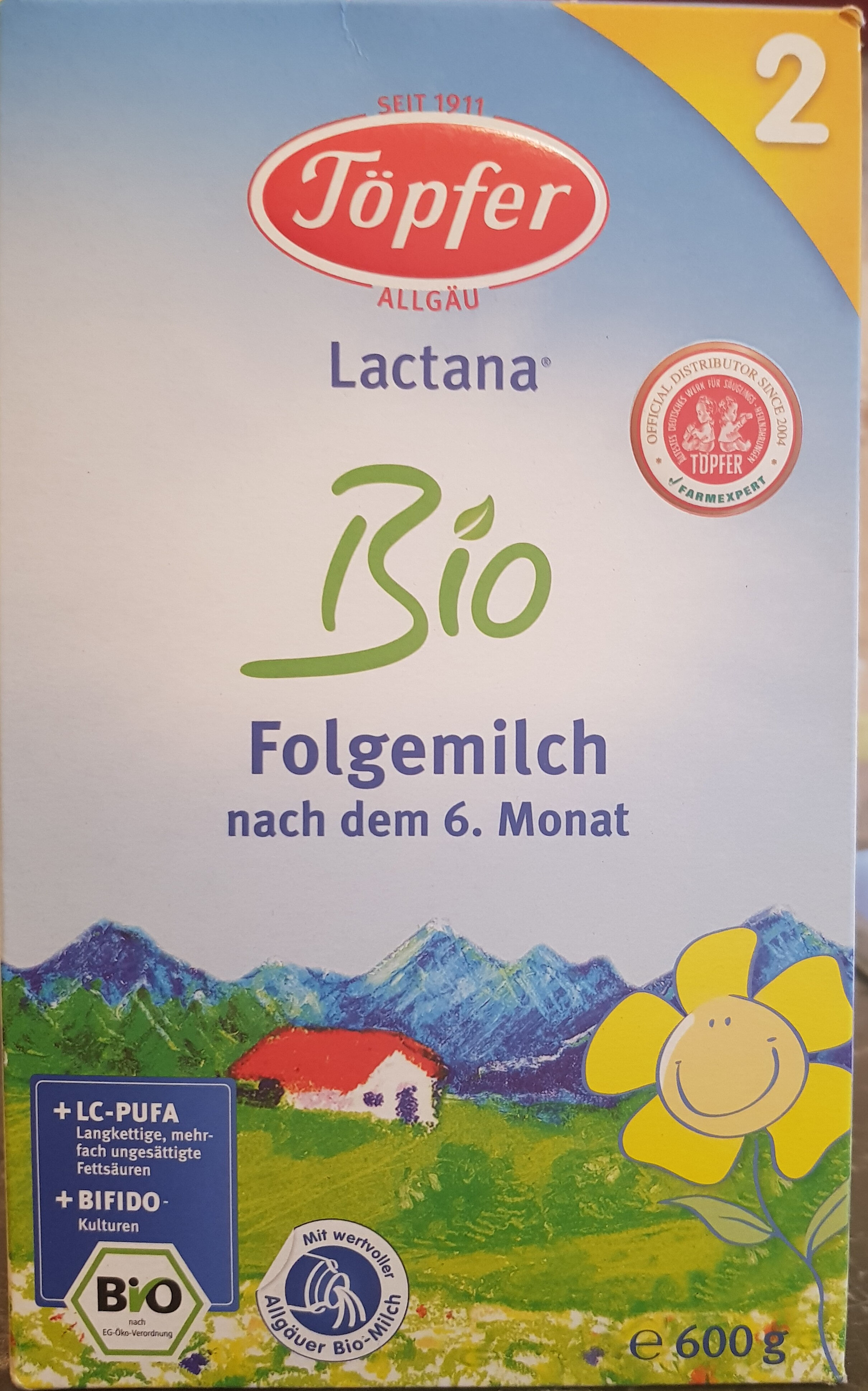 staining To separate Remain Lactana BIO baby milk formula no. 2 (from 6 months) - Topfer - 600 g