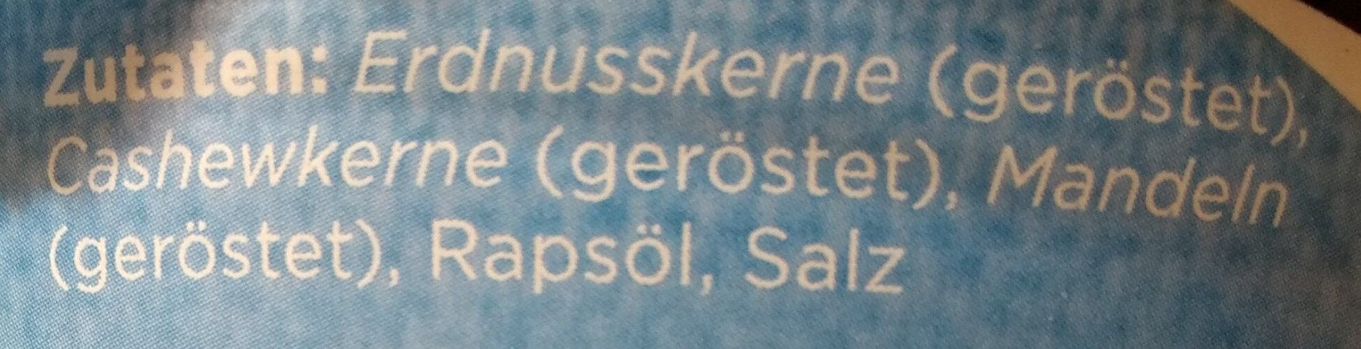 Snack Nüsse Salz - Ingredients - de